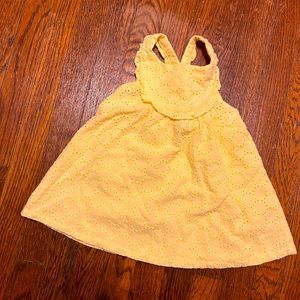 Toddler Girl Janie & Jack yellow sundress with diaper cover - size 12-18 months